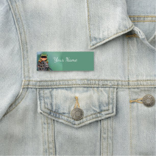 Cute Frog Nature Wildlife Name Custom Tag