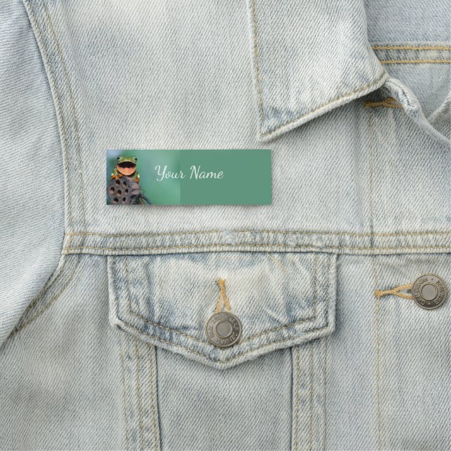 Cute Frog Nature Wildlife Name Custom Tag (In Situ)