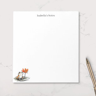 Cute Frog on Lily Pad Sketch Personalised