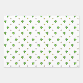 Cute Frog Party Wrapping Paper Sheets - Set of 3