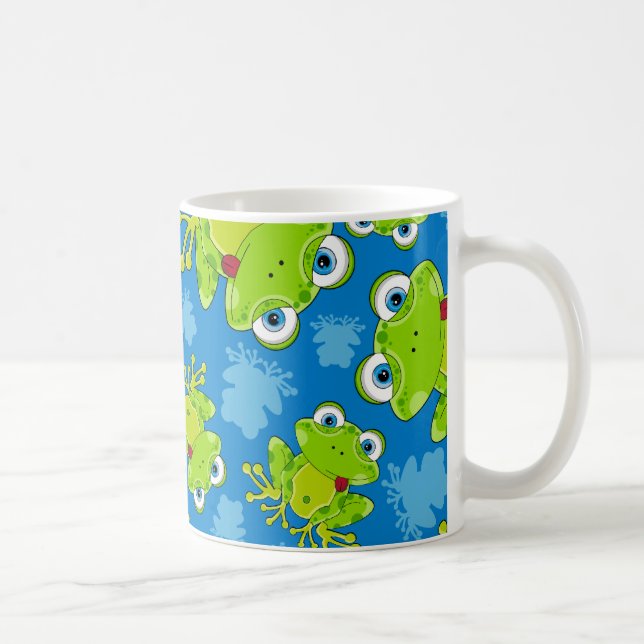 Cute Frog Patterned Coffee Mug (Right)
