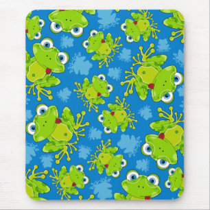 Cute Frog Patterned Mousepad