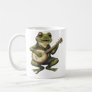 Cute Frog Playing Banjo Musician Music Coffee Mug