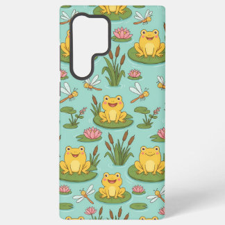 Cute Frog Pond Pattern Samsung Galaxy Case