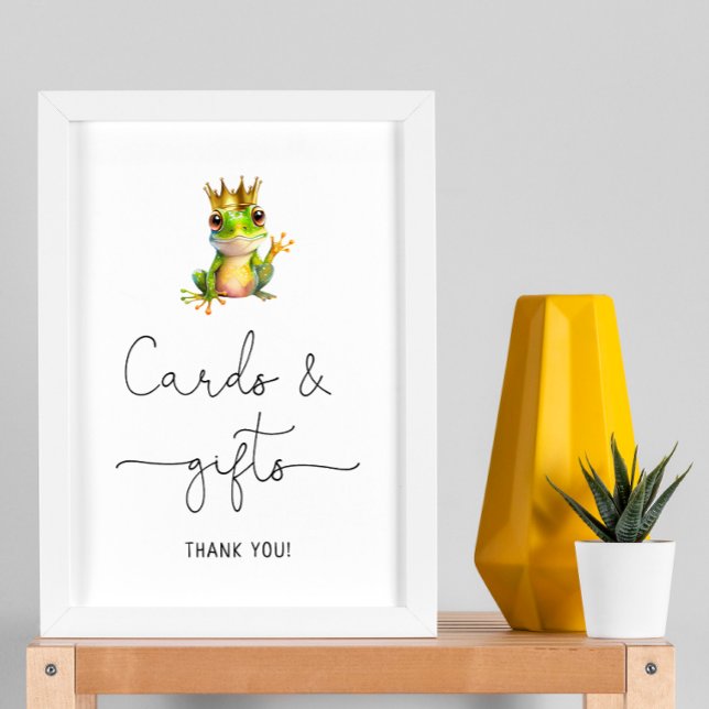 Cute Frog Prince Baby Shower Cards and Gifts Poster (Creator Uploaded)