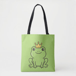 Cute frog Queen funny green Phone Case Tote Bag
