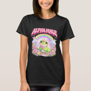Cute frog rainbow floral funny for men women girl T-Shirt