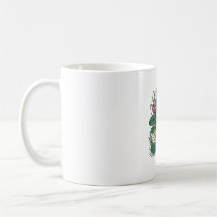 Cute Frog Riding Turtle Pond Vintage Vector Art_1 Coffee Mug