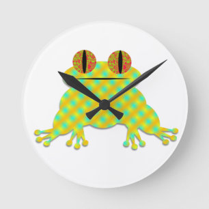 Cute Frog Round Clock