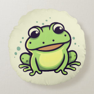 Cute frog  round cushion