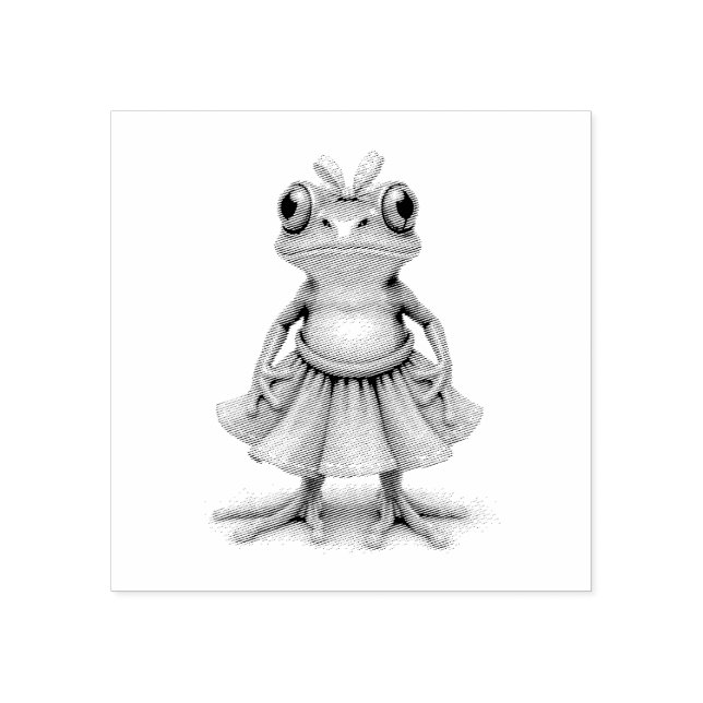 Cute frog rubber stamp (Imprint)