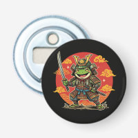 Cute Frog Samurai Cartoon Animal Warrior Design