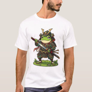 Cute Frog Samurai Warrior Cartoon Japanese Anime S T-Shirt