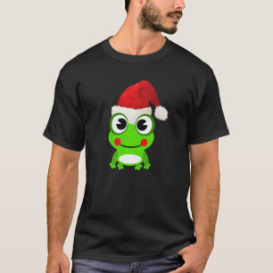 Cute Frog Santa Hat Pet Toad  Christmas Men Women  T-Shirt