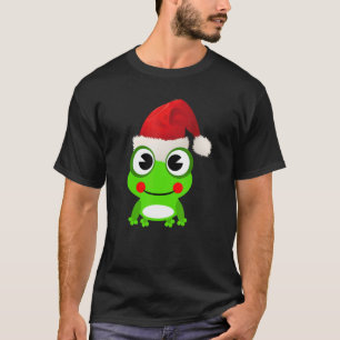 Cute Frog Santa Hat Pet Toad   Christmas Men Women T-Shirt