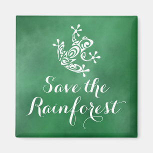 Cute Frog Save the Rainforest Magnet