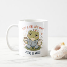 Cute Frog Scrub Life Just A Girl Who Loves Being a