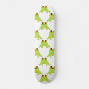 Cute Frog - Seamless Pattern Skateboard