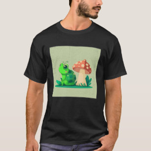 Cute Frog Snail Illustration Shell Friends Women K T-Shirt