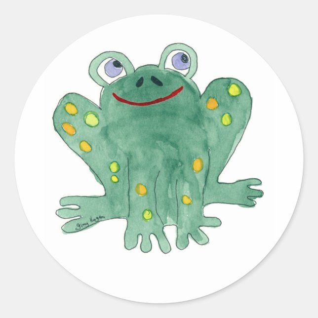 Cute Frog Sticker (Front)