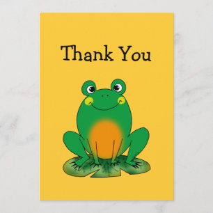 Cute frog thank you cards