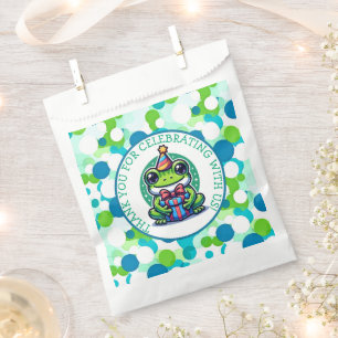 Cute Frog Themed Boy's Birthday Thank You Favour Bag