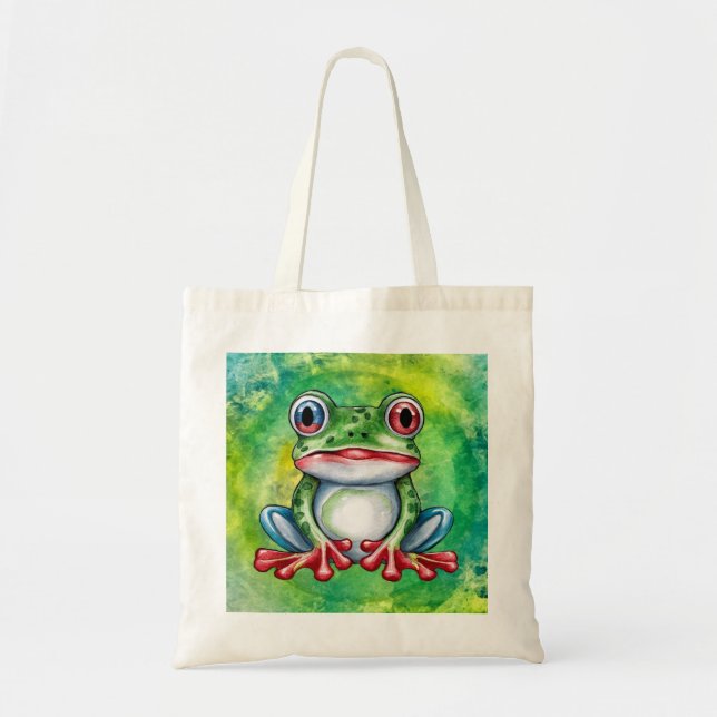 Cute Frog Tote Bag (Front)