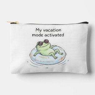 Cute Frog Vacation Mode Activated Funny Summer Tot Accessory Pouch