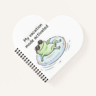 Cute Frog Vacation Mode Activated Funny Summer Tot Notebook