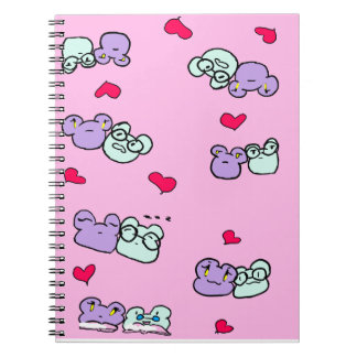 Cute frog valentine date notebook