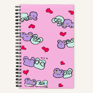 Cute frog valentine date notebook