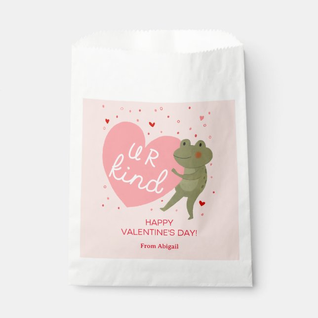 Cute Frog Valentine  Favour Bag (Front)