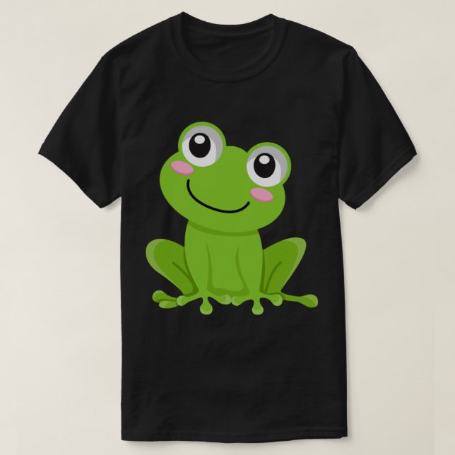 Cute Frog Wallpaper Long  T-Shirt (Design Front)