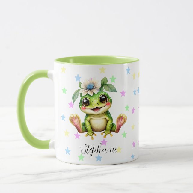 Cute Frog Whimsical Mug (Left)