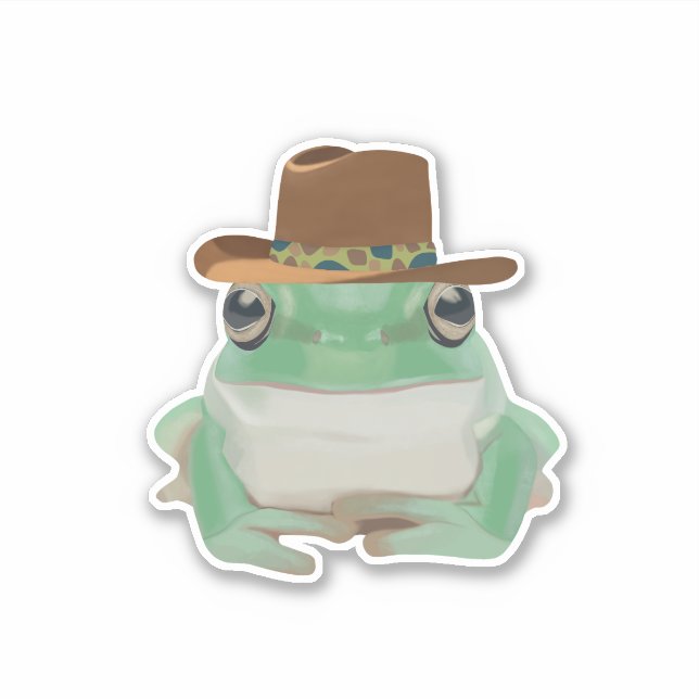 Cute Frog With Cowboy Hat (Front)