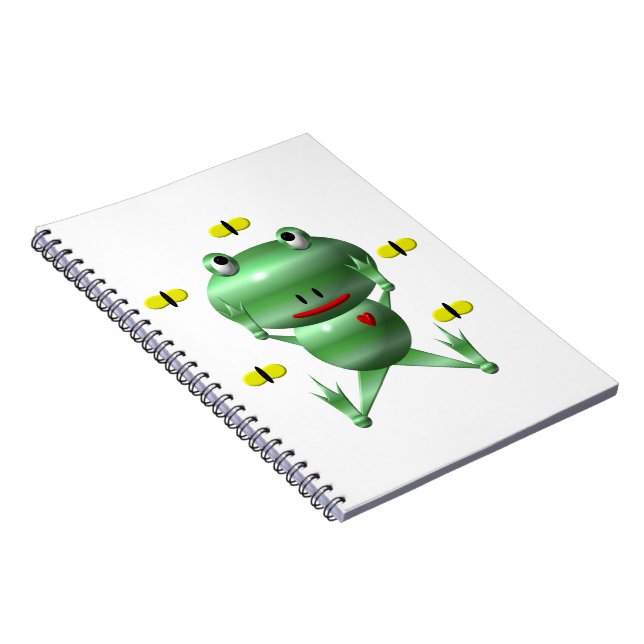 Cute Frog with Flies Notebook (Right Side)