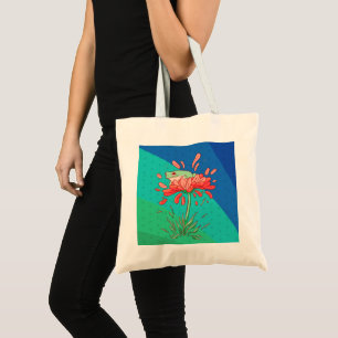 Cute Frog with Flower Petals Tote Bag