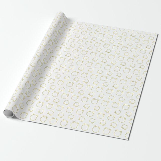Cute Frog Wrapping Paper (Unrolled)