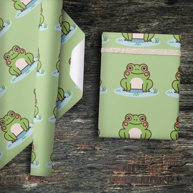 Cute Frog  Wrapping Paper (Cute Frog Wrapping Paper)