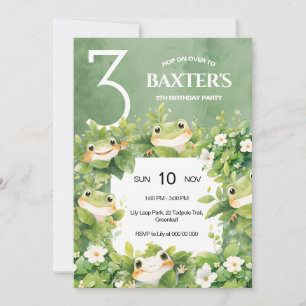 Cute Froggy Birthday Invitation
