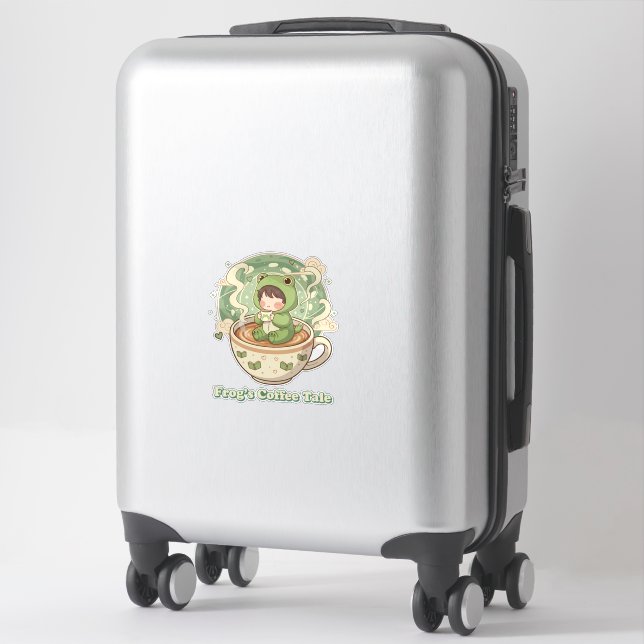 Cute Froggy Coffee Tale Design (Suitcase)
