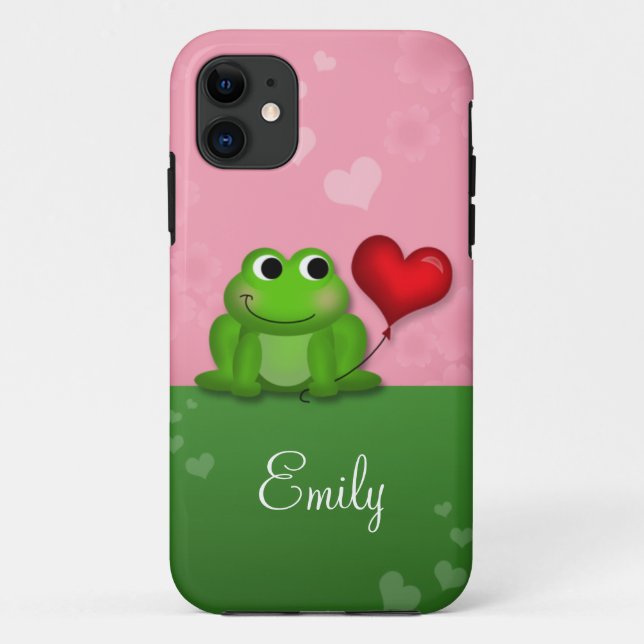 Cute Froggy Heart Balloon iPhone 5 Case (Back)