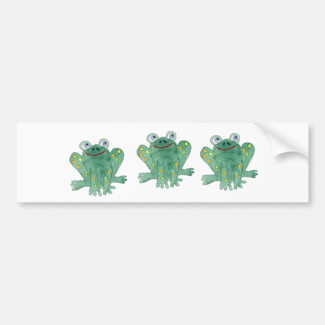 Cute Frogs Bumper Sticker (Front)