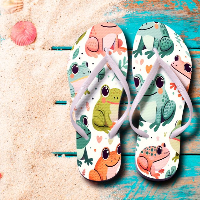 Cute frogs flopflop thongs (Creator Uploaded)
