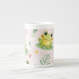 Cute frogs Pattern Bone China Mug
