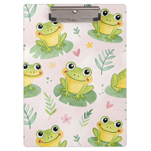 Cute frogs Pattern Clipboard