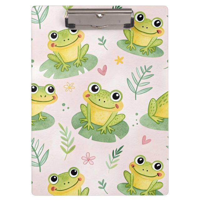 Cute frogs Pattern Clipboard (Front)