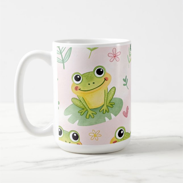 Cute frogs Pattern Coffee Mug (Left)