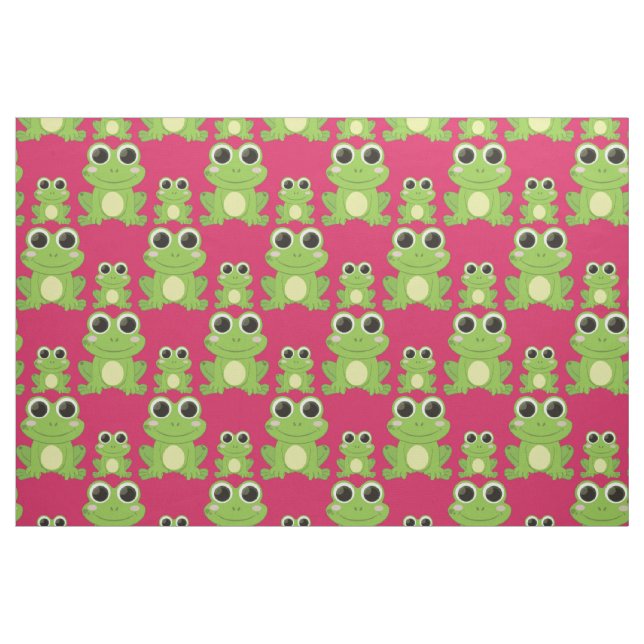 Cute frogs pattern fabric (Yard)