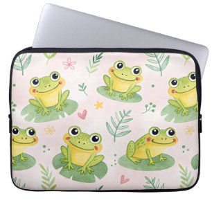 Cute frogs Pattern Laptop Sleeve